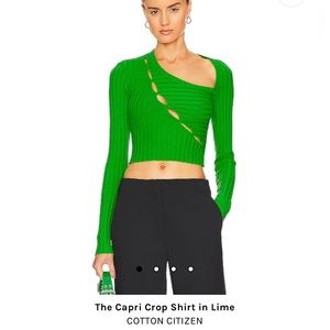 CAMEL COLORED Cotton Citizen Capri Cutout Crop in JAVA BROWN size S/M